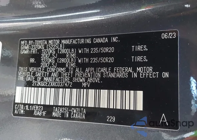 2T2KGCEZXRC037472: 44255257