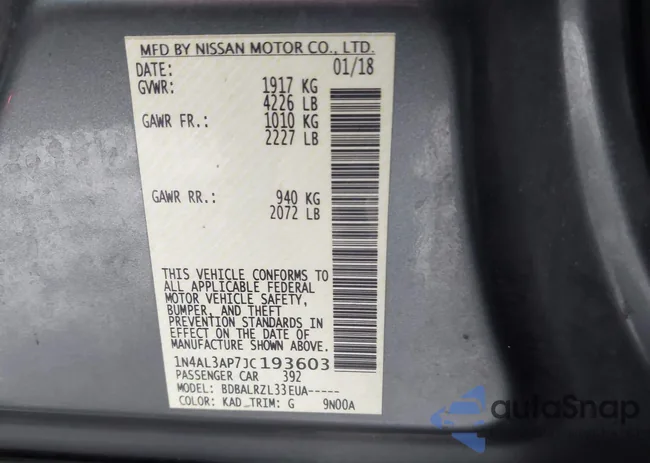 1N4AL3AP7JC193603: 44255270