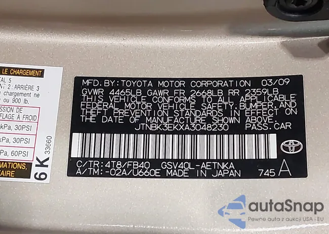 JTNBK3EKXA3048230: 44255272