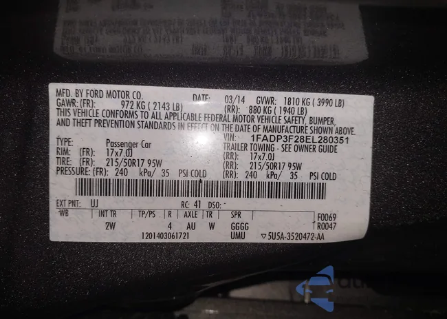 1FADP3F28EL280351: 44255331