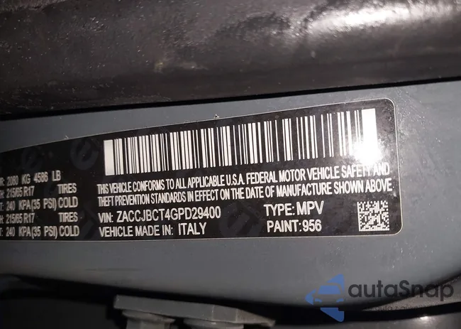 ZACCJBCT4GPD29400: 44255397