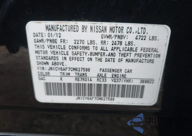 JN1CV6AP7CM627596: 44255419