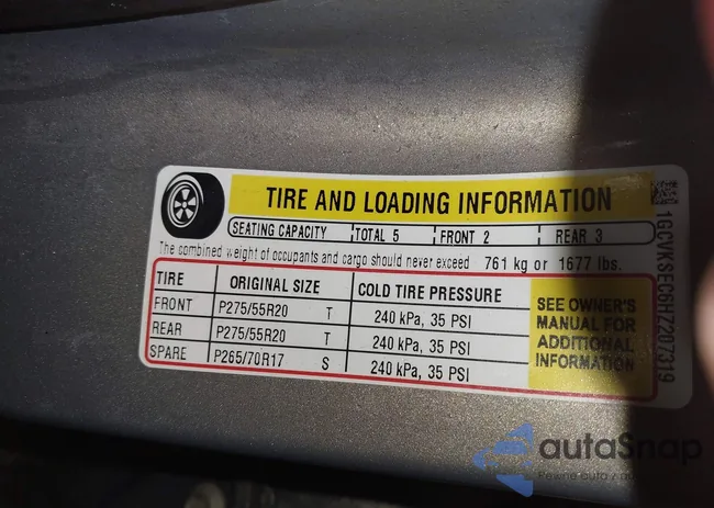 1GCVKSEC6HZ207319: 44255435