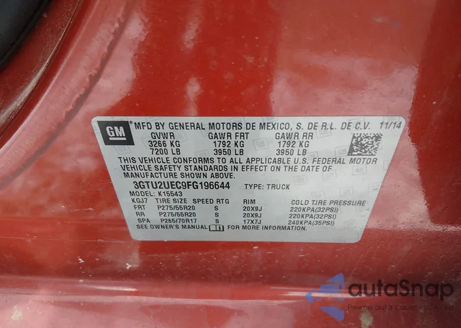 3GTU2UEC9FG196644: 44255532