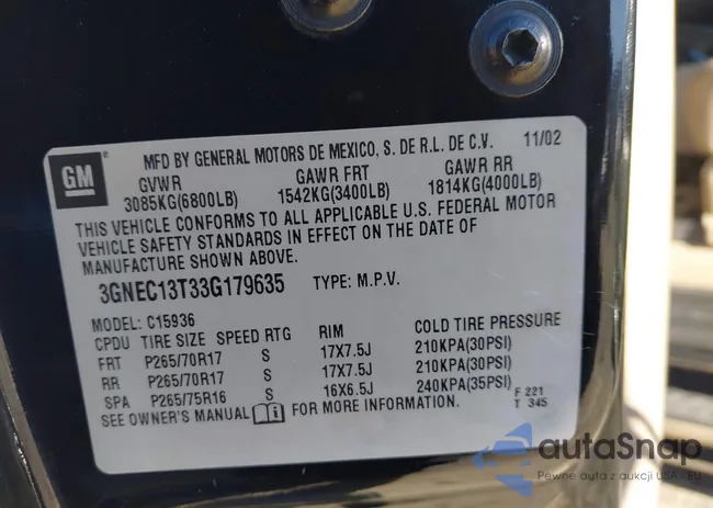 3GNEC13T33G179635: 44255601