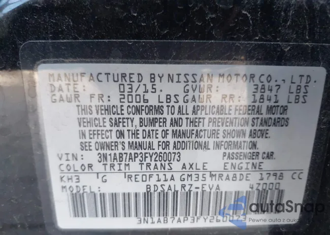 3N1AB7AP3FY260073: 44255673