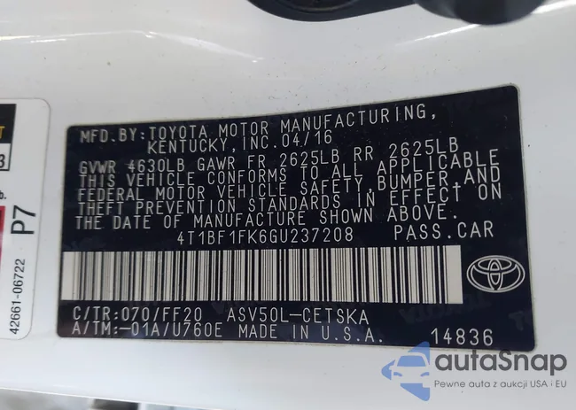 4T1BF1FK6GU237208: 44254857