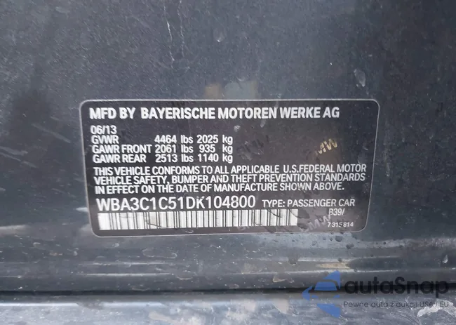 WBA3C1C51DK104800: 44255013