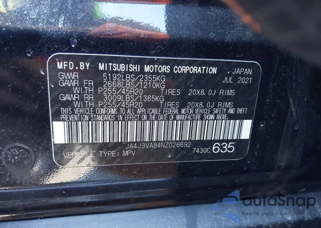 JA4J3VA84NZ026692: 44255138