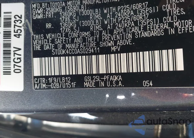 5TDDK4CC0AS029411: 44256230