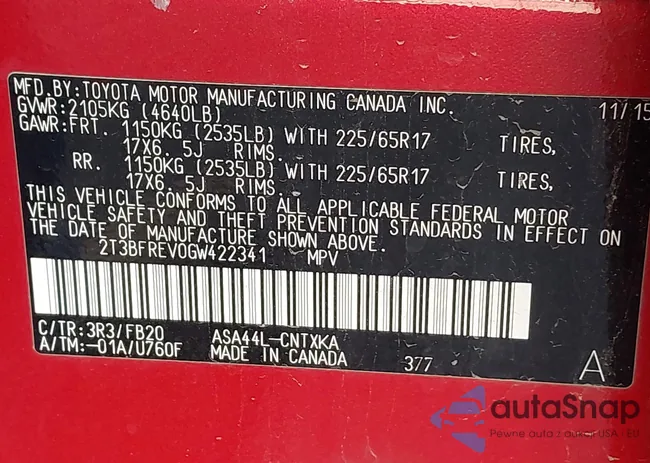 2T3BFREV0GW422341: 44256231