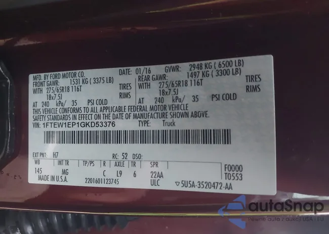 1FTEW1EP1GKD53376: 44256247