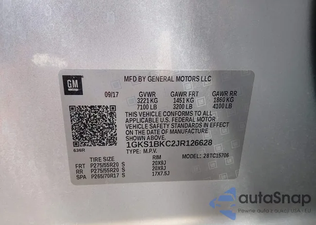 1GKS1BKC2JR126628: 44256418