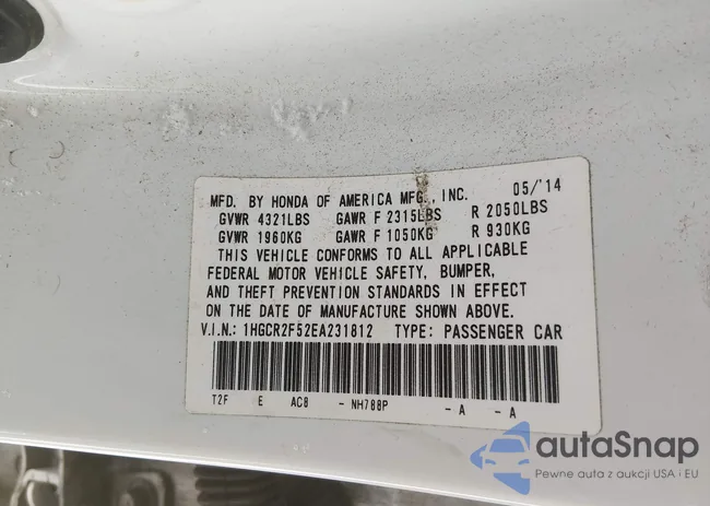 1HGCR2F52EA231812: 44256439