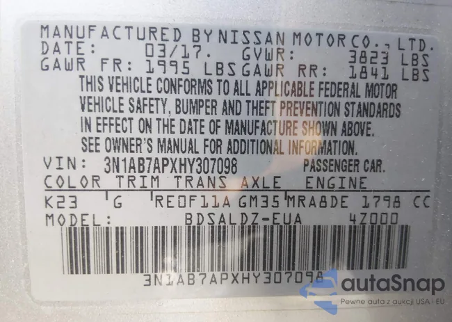 3N1AB7APXHY307098: 44256621