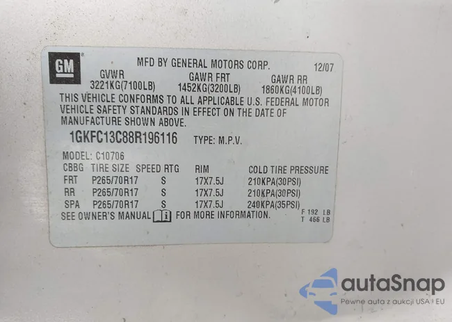 1GKFC13C88R196116: 44256776