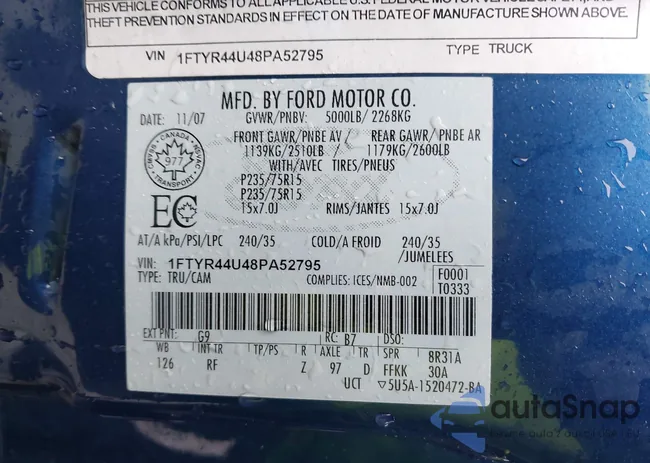 1FTYR44U48PA52795: 44256796