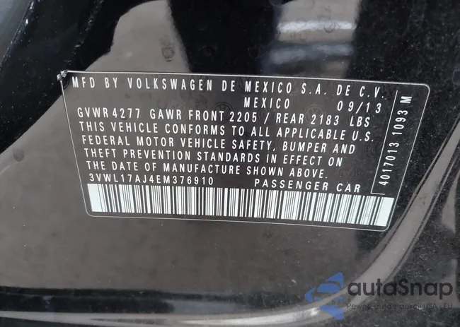 3VWL17AJ4EM376910: 44256105