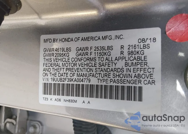 19UUB2F39KA004779: 44256130