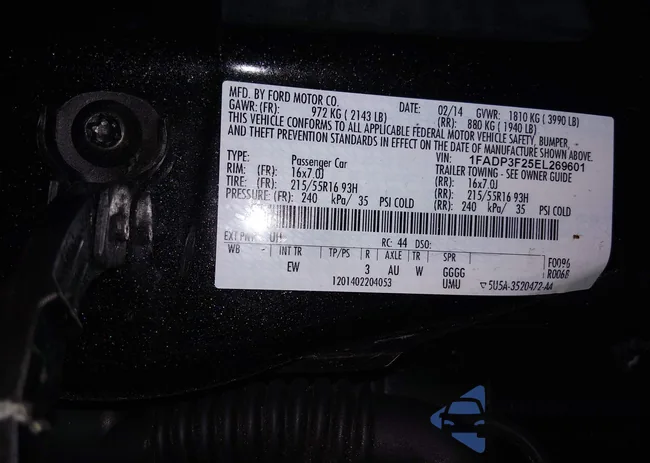 1FADP3F25EL269601: 44256133