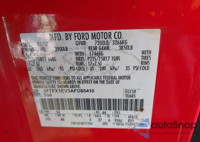 1FTFX1EV3AFD85410: 44256153