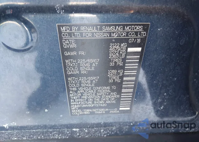 KNMAT2MV8GP727420: 44257253