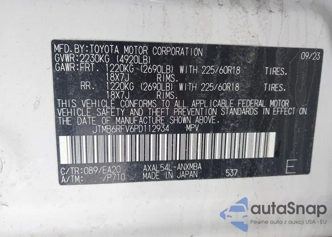 JTMB6RFV6PD112934: 44257257