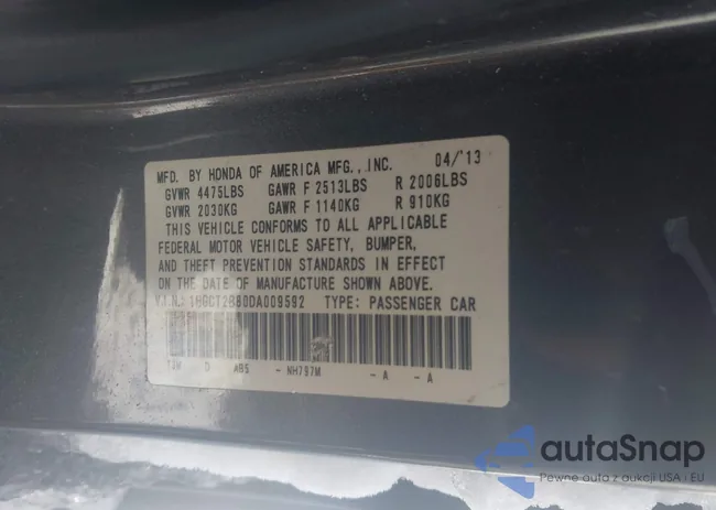 1HGCT2B80DA009592: 44257345