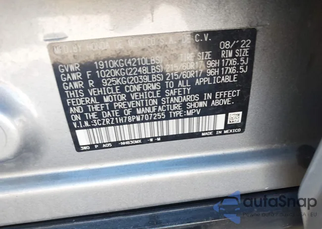 3CZRZ1H78PM707255: 44257354