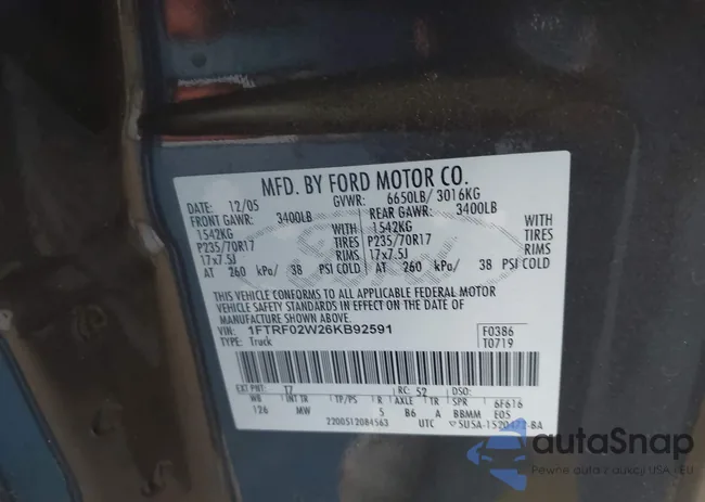 1FTRF02W26KB92591: 44257369