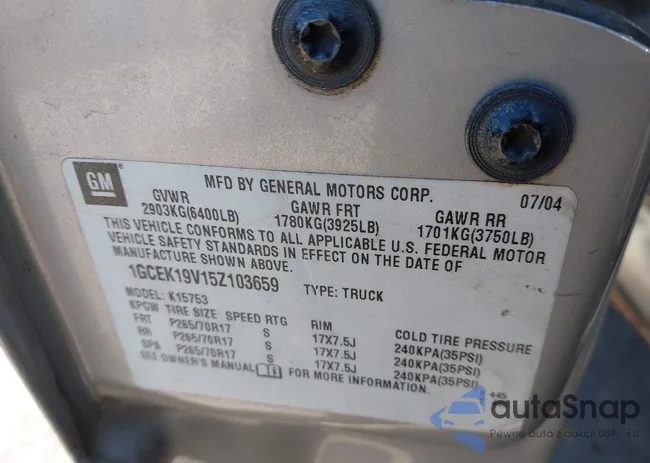 1GCEK19V15Z103659: 44257404