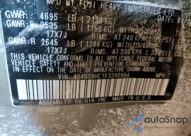 4S4BSAHC1F3290954: 44257431