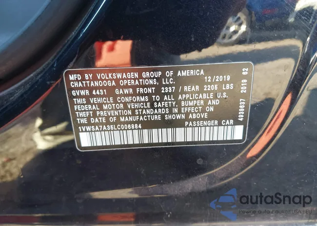 1VWSA7A35LC006884: 44257436