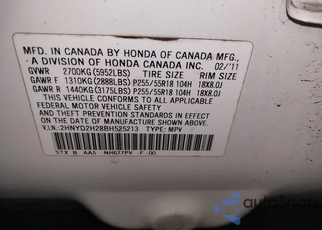 2HNYD2H28BH525213: 44257512