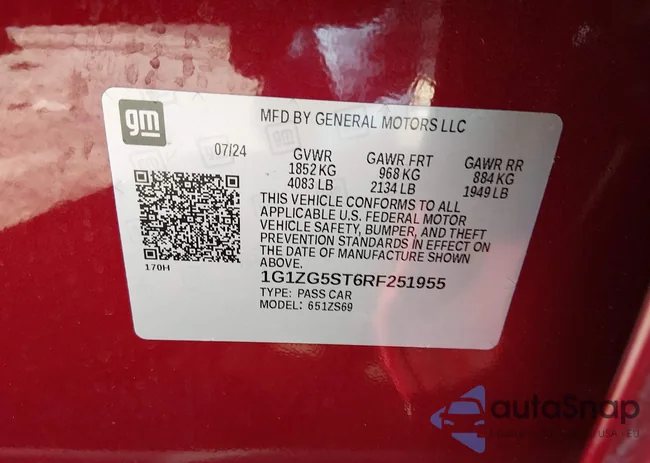 1G1ZG5ST6RF251955: 44257540