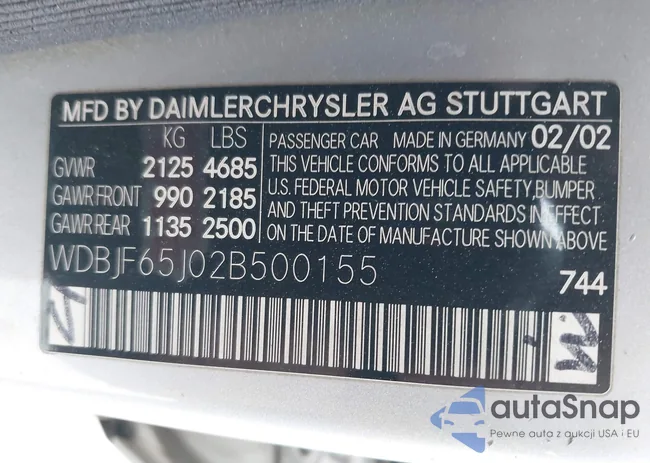 WDBJF65J02B500155: 44257583