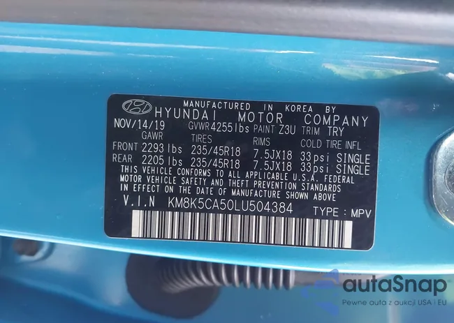 KM8K5CA50LU504384: 44257650