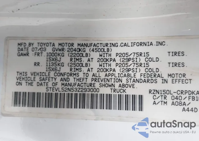 5TEVL52N53Z293000: 44257726