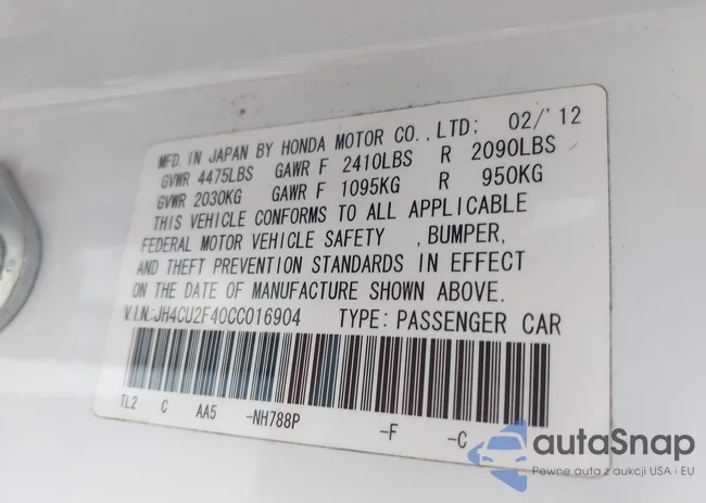 JH4CU2F40CC016904: 44256837