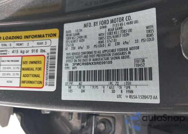 3FMCR9BNXSRE09105: 44256926