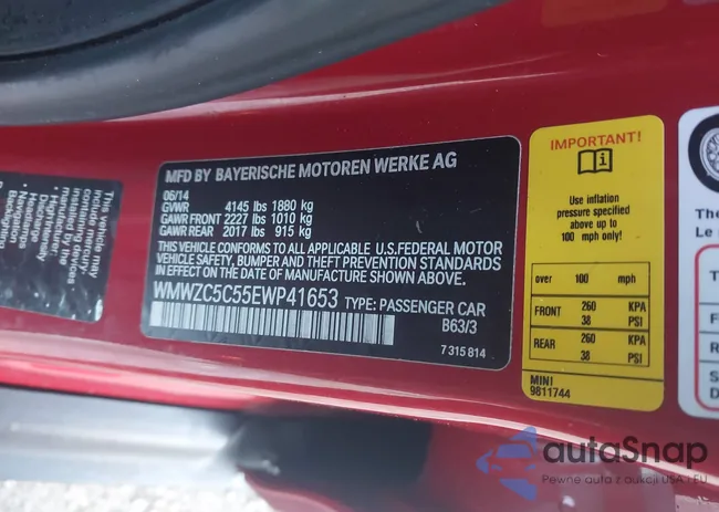 WMWZC5C55EWP41653: 44256969