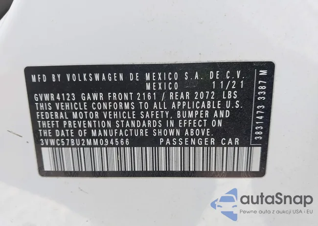 3VWC57BU2MM094566: 44256999