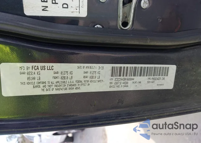 2C3CDXHG8KH609044: 44257004