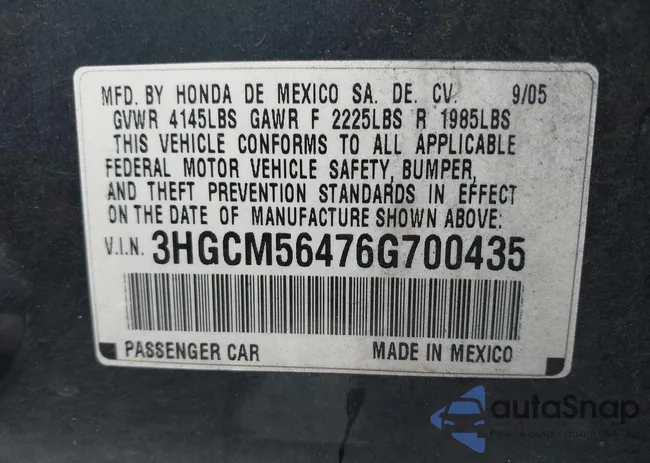 3HGCM56476G700435: 44258235