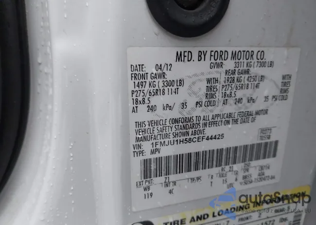 1FMJU1H58CEF44425: 44258255