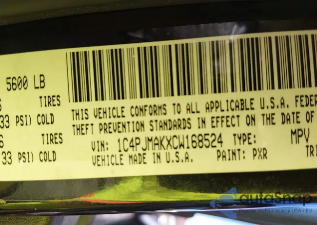 1C4PJMAKXCW168524: 44258343