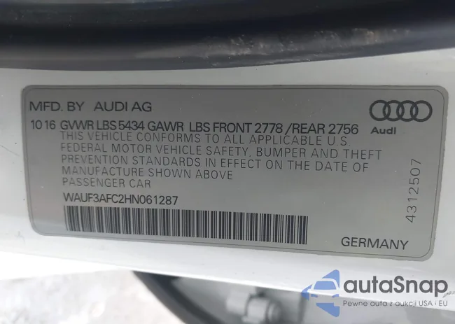 WAUF3AFC2HN061287: 44258432