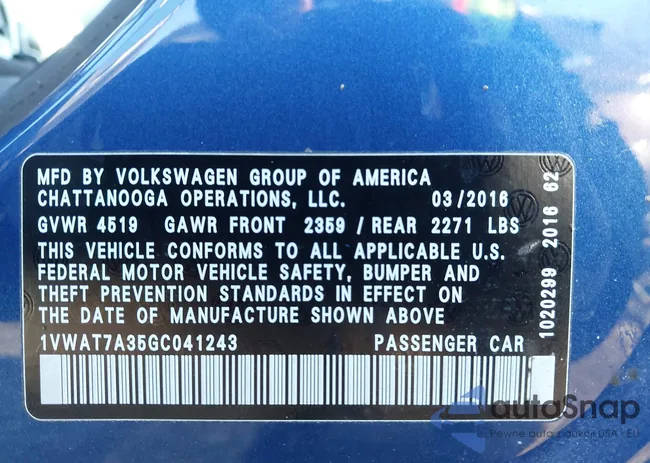 1VWAT7A35GC041243: 44258459