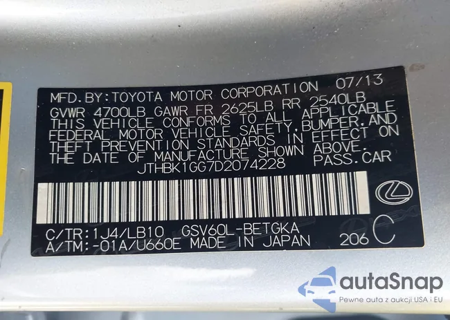 JTHBK1GG7D2074228: 44258503