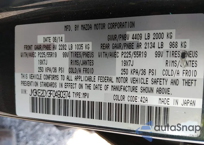 JM3KE2DY3F0490374: 44258693